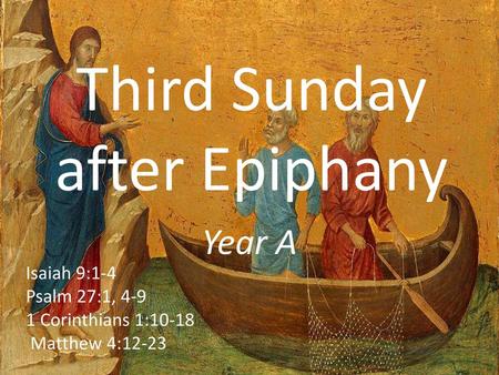 Third Sunday after Epiphany