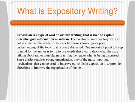 What is Expository Writing?