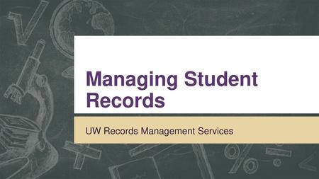 Managing Student Records