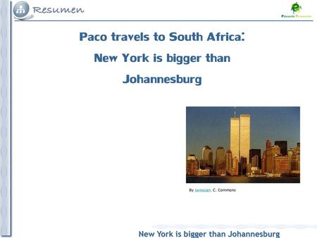 Paco travels to South Africa: