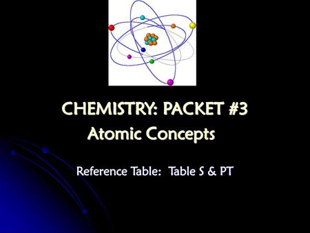 Reference Table: Table S & PT