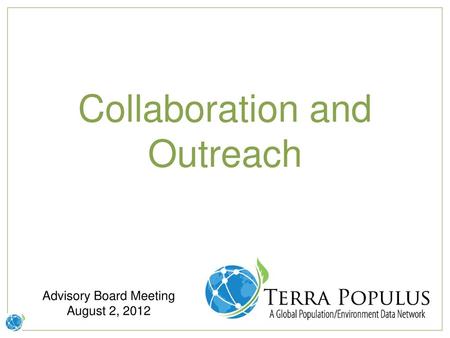 Collaboration and Outreach