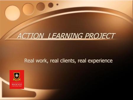 ACTION LEARNING PROJECT