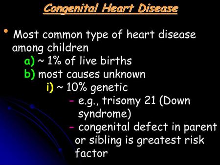 Congenital Heart Disease