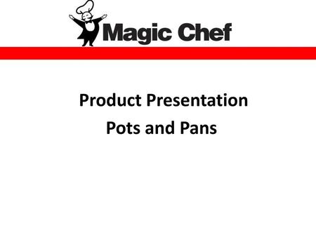 Product Presentation Pots and Pans.