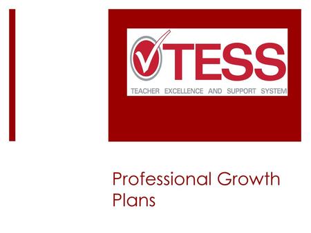 Professional Growth Plans