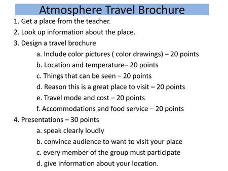 Atmosphere Travel Brochure