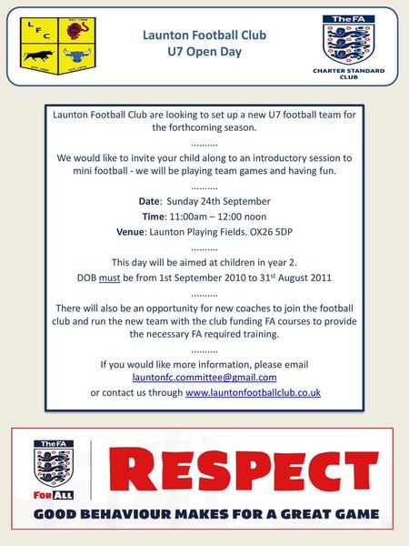 Launton Football Club U7 Open Day