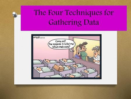 The Four Techniques for Gathering Data