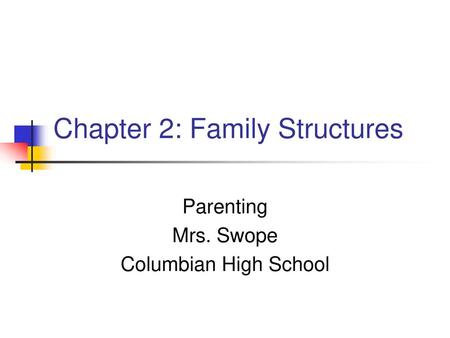 Chapter 2: Family Structures