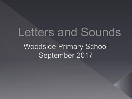 Woodside Primary School September 2017