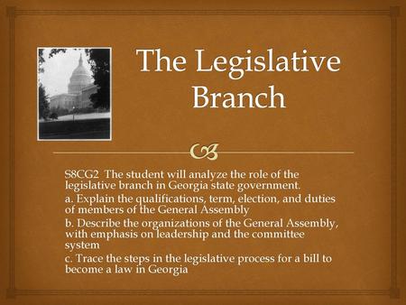 The Legislative Branch