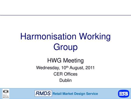 Harmonisation Working Group