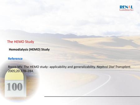 The HEMO Study Hemodialysis (HEMO) Study Reference