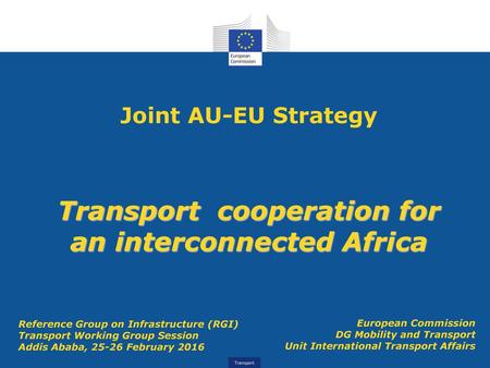 Transport cooperation for an interconnected Africa