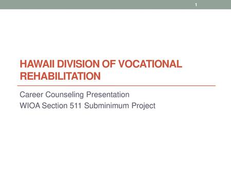 Hawaii Division of Vocational Rehabilitation