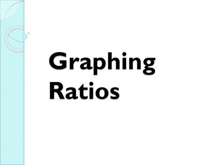 Graphing Ratios.