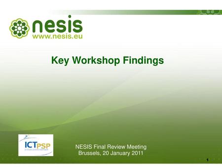 NESIS Final Review Meeting