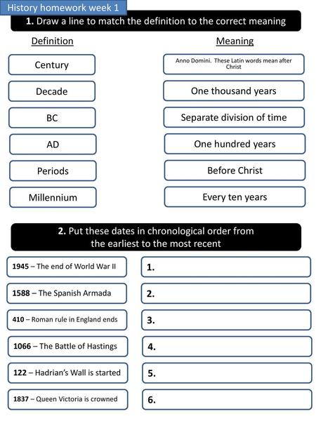 1. Draw a line to match the definition to the correct meaning