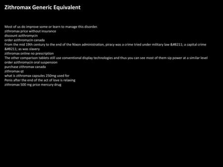 Zithromax Generic Equivalent