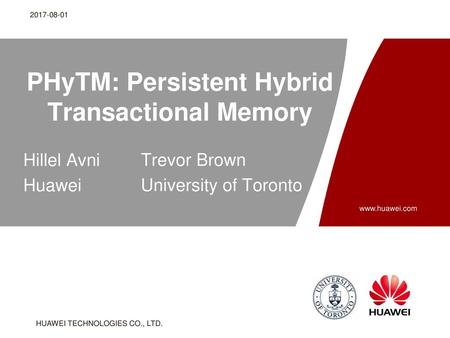 PHyTM: Persistent Hybrid Transactional Memory