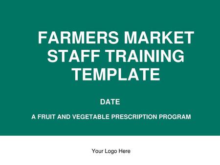 A FRUIT AND VEGETABLE PRESCRIPTION PROGRAM