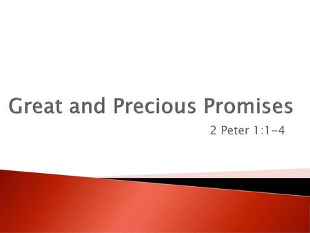 Great and Precious Promises