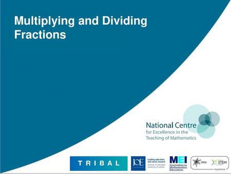 Multiplying and Dividing Fractions