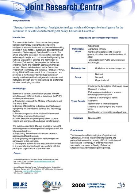 Results and policy impact/implications