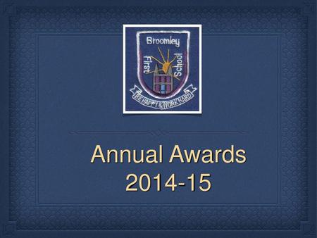 Annual Awards 2014-15.