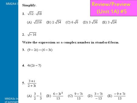 Review/Preview (Unit 1A) #5