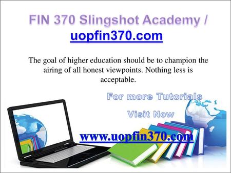 FIN 370 Slingshot Academy / uopfin370.com