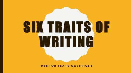 MENTOR TEXTS QUESTIONS