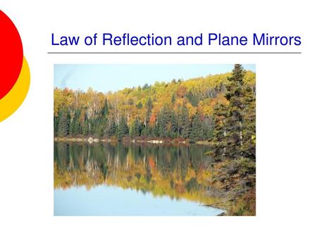 Law of Reflection and Plane Mirrors