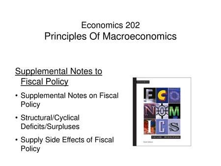 Economics 202 Principles Of Macroeconomics