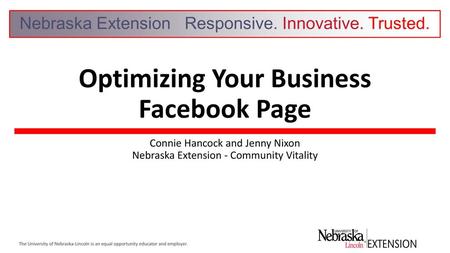 Optimizing Your Business Facebook Page