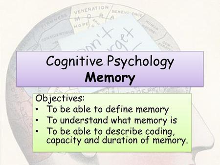 Cognitive Psychology Memory