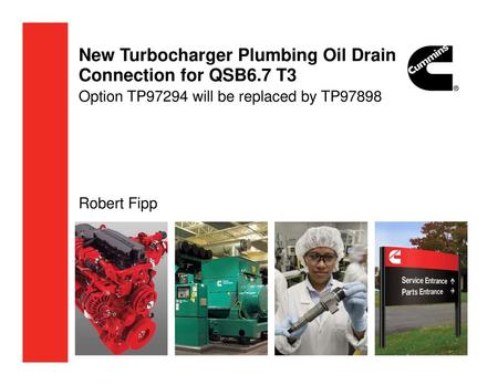 New Turbocharger Plumbing Oil Drain Connection for QSB6.7 T3