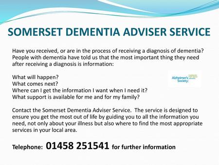 SOMERSET DEMENTIA ADVISER SERVICE