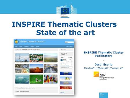 INSPIRE Thematic Clusters State of the art