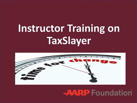 Instructor Training on TaxSlayer