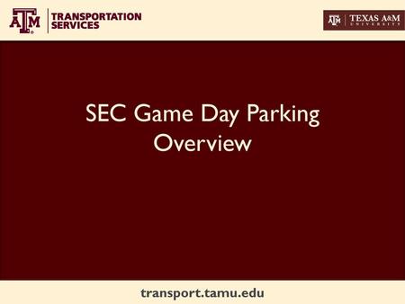 SEC Game Day Parking Overview