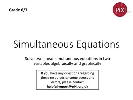 Simultaneous Equations