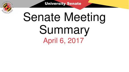 Senate Meeting Summary