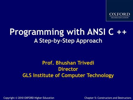 Programming with ANSI C ++