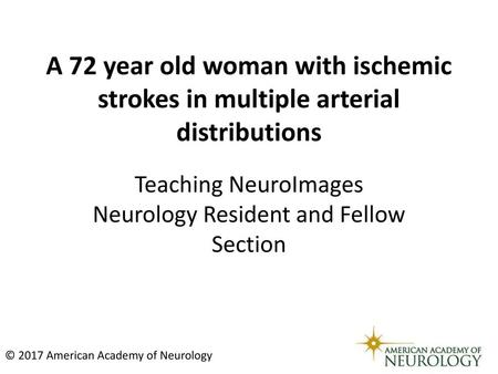 Teaching NeuroImages Neurology Resident and Fellow Section