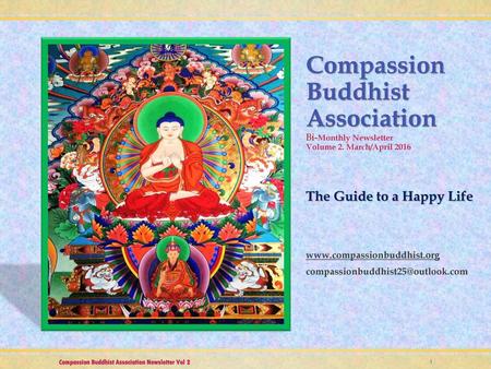 Compassion Buddhist Association Bi-Monthly Newsletter Volume 2