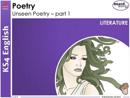 Poetry Unseen Poetry – part 1