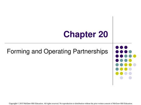 Forming and Operating Partnerships