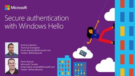 Secure authentication with Windows Hello